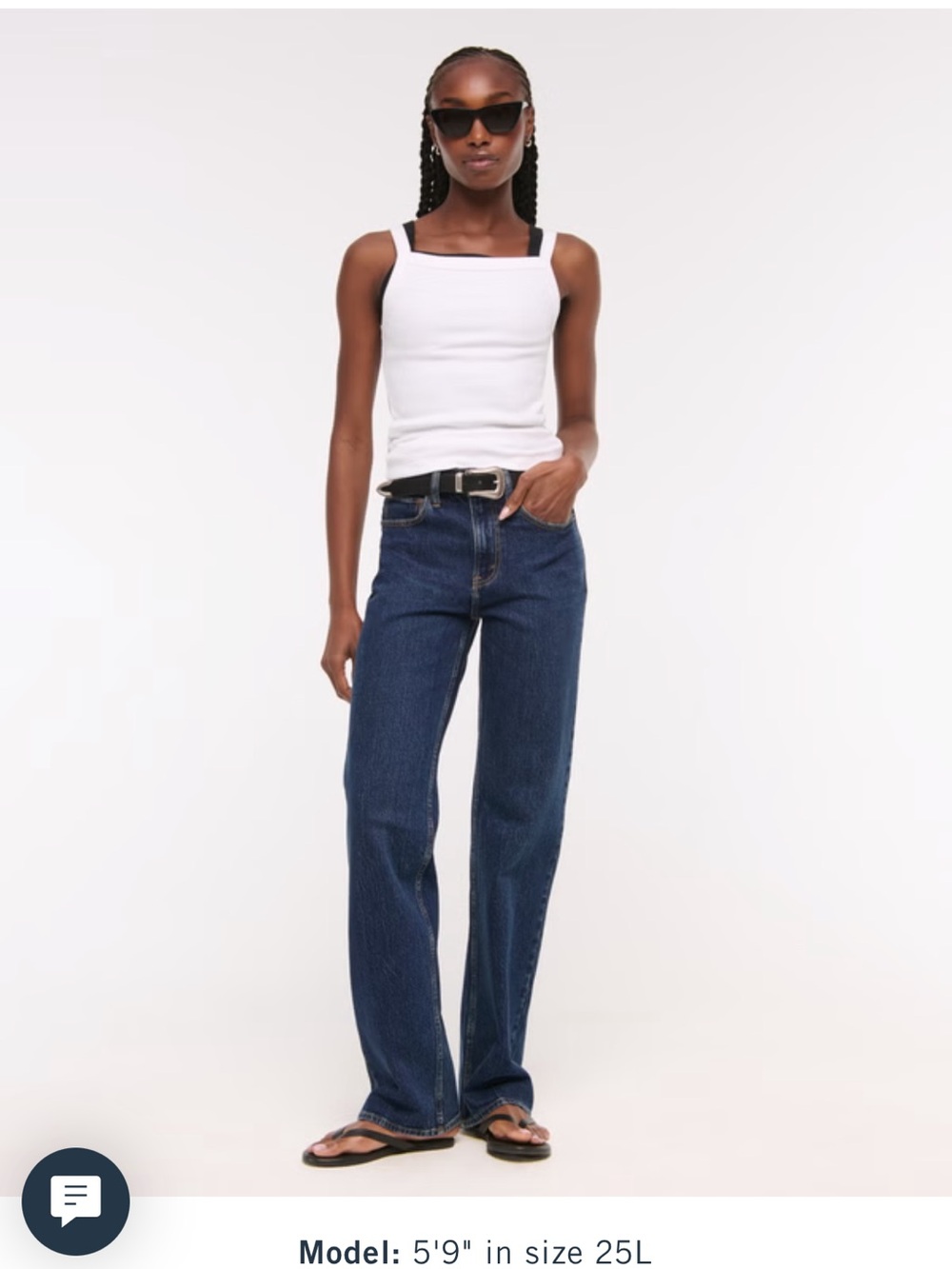 Abercrombie & Fitch Dark Blue Straight Leg Women's Jeans